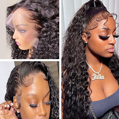 Stema 13X6 HD Lace Big Frontal Deep Wave Wig Constructed By Bundles With Frontal